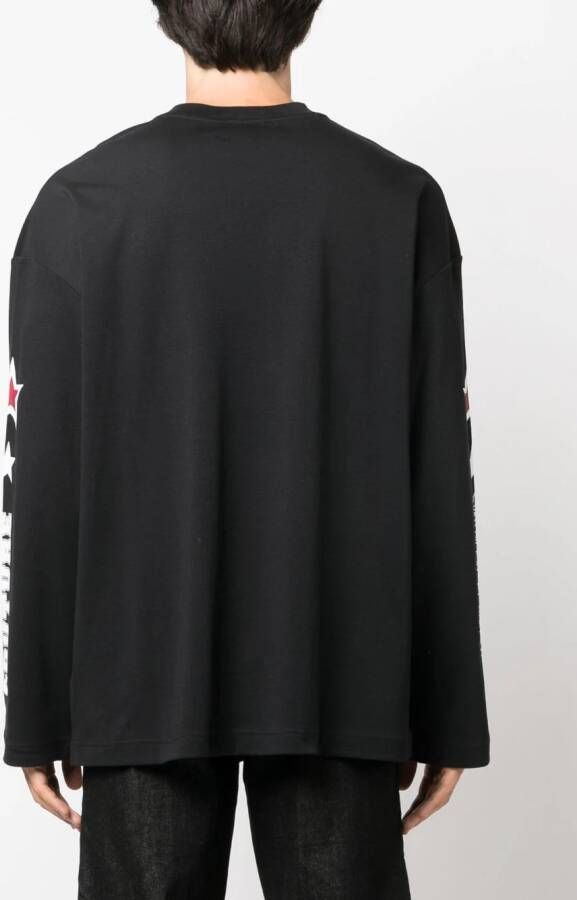 Versace Jeans Couture Top met logoprint Zwart