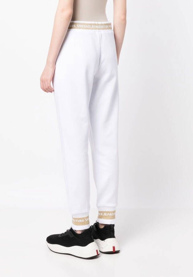 Versace Jeans Couture Trainingsbroek met geborduurd logo Wit
