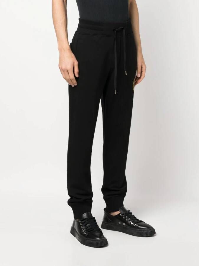Versace Jeans Couture Trainingsbroek met geborduurd logo Zwart
