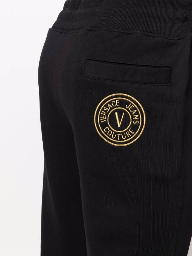 Versace Jeans Couture Trainingsbroek met geborduurd logo Zwart