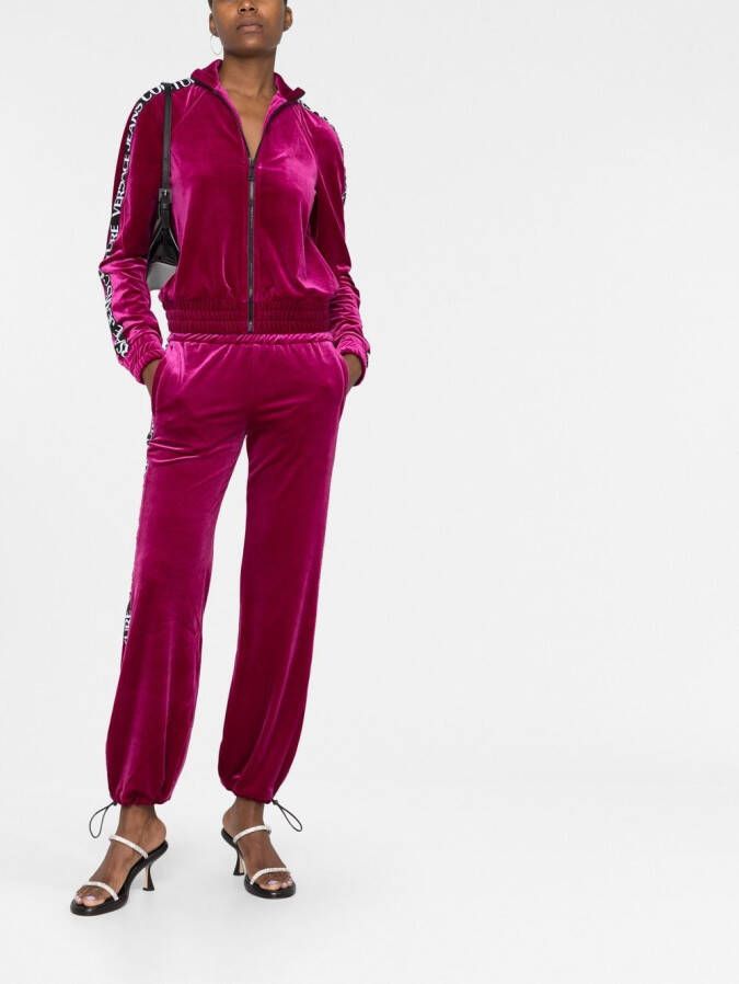 Versace Jeans Couture Trainingsbroek met logoband Roze