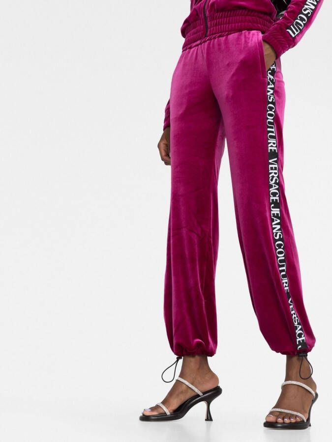 Versace Jeans Couture Trainingsbroek met logoband Roze