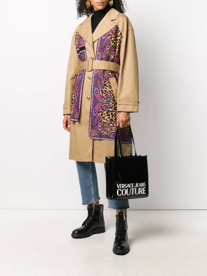 Versace Jeans Couture Trenchcoat met paisley-print Beige