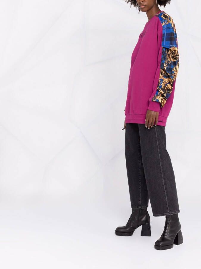 Versace Jeans Couture Trui met geplooide mouwen Roze