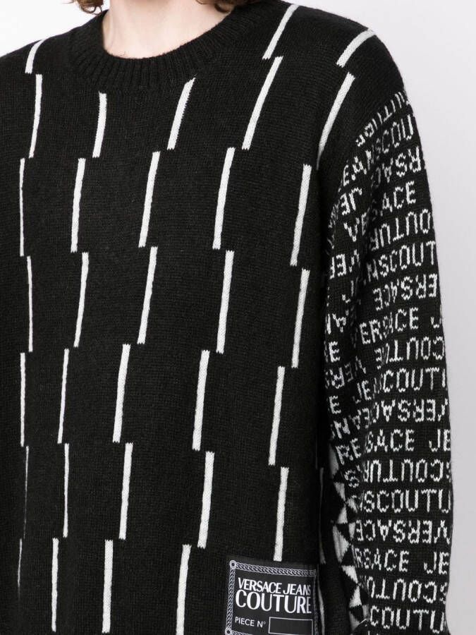 Versace Jeans Couture Trui met logopatch Zwart