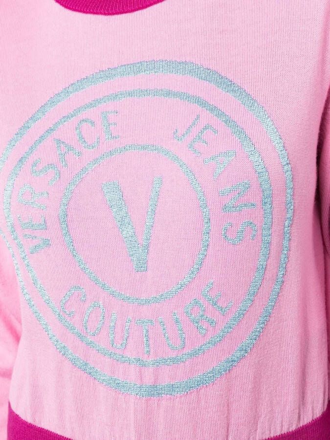Versace Jeans Couture Trui met logoprint Roze