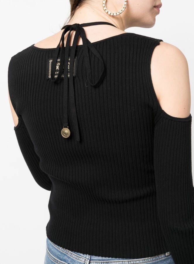Versace Jeans Couture Trui met open schouders Zwart