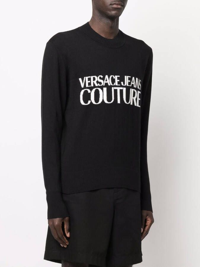 Versace Jeans Couture Trui met ronde hals Zwart
