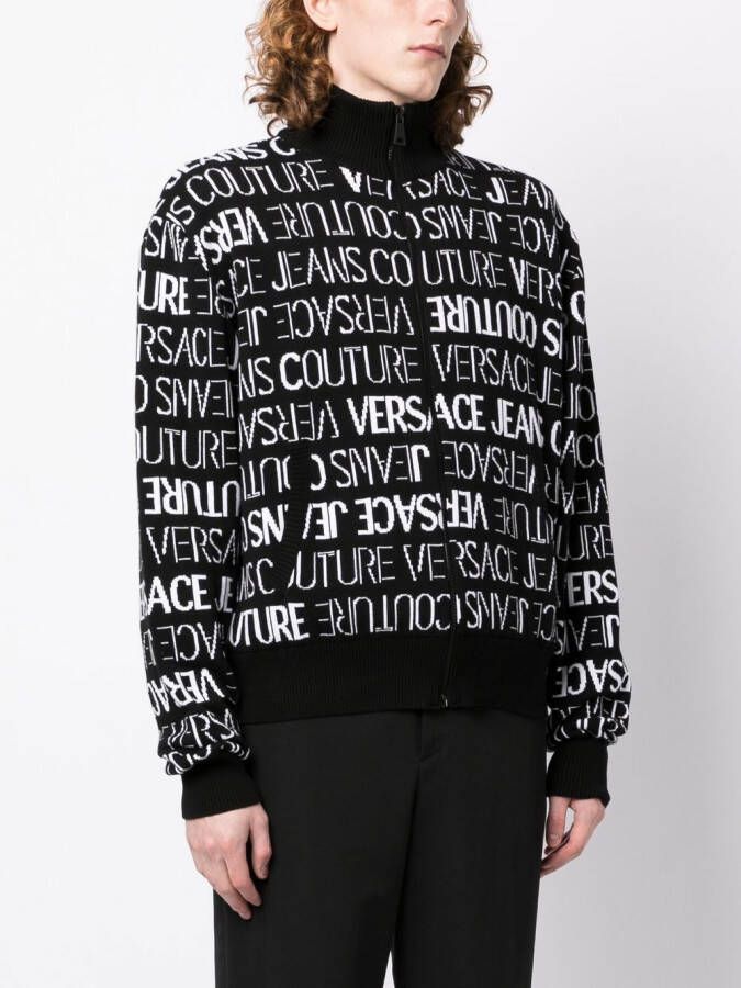 Versace Jeans Couture Trui met trechterhals Zwart