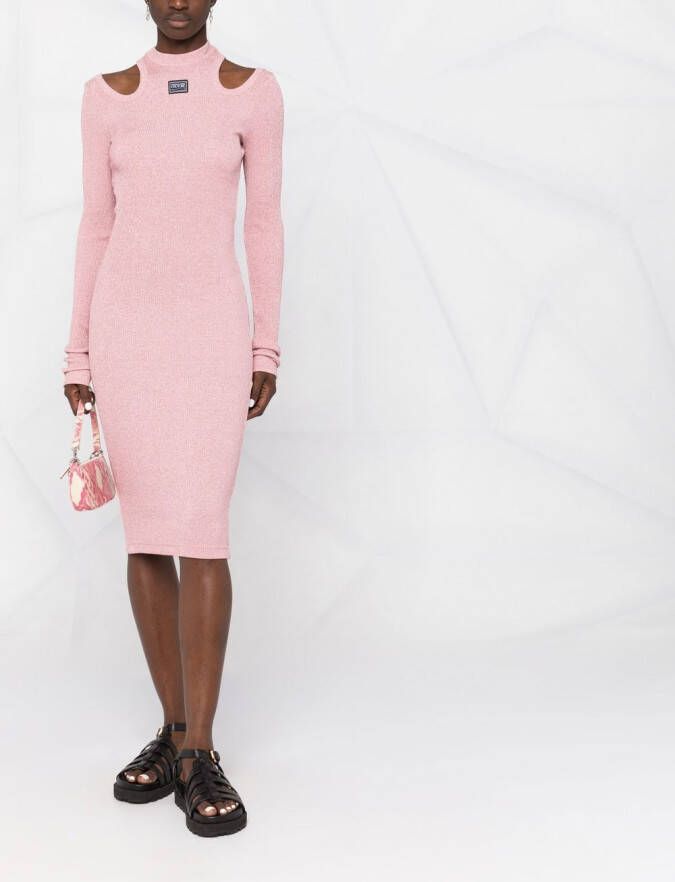 Versace Jeans Couture Uitgesneden jurk Roze