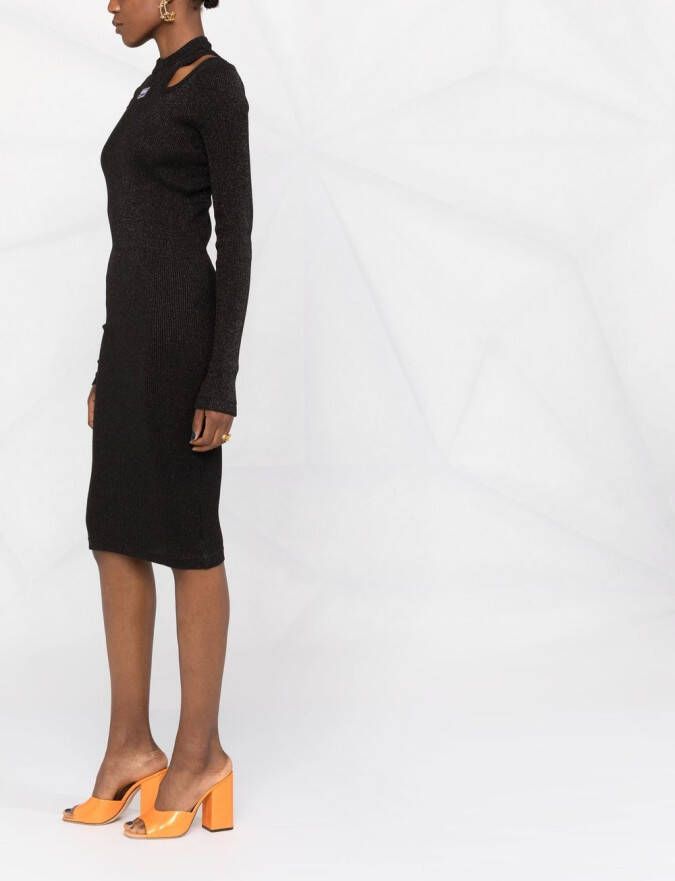 Versace Jeans Couture Uitgesneden jurk Zwart