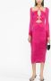 Versace Jeans Couture Uitgesneden midi-jurk Roze - Thumbnail 2