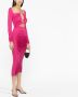 Versace Jeans Couture Uitgesneden midi-jurk Roze - Thumbnail 3
