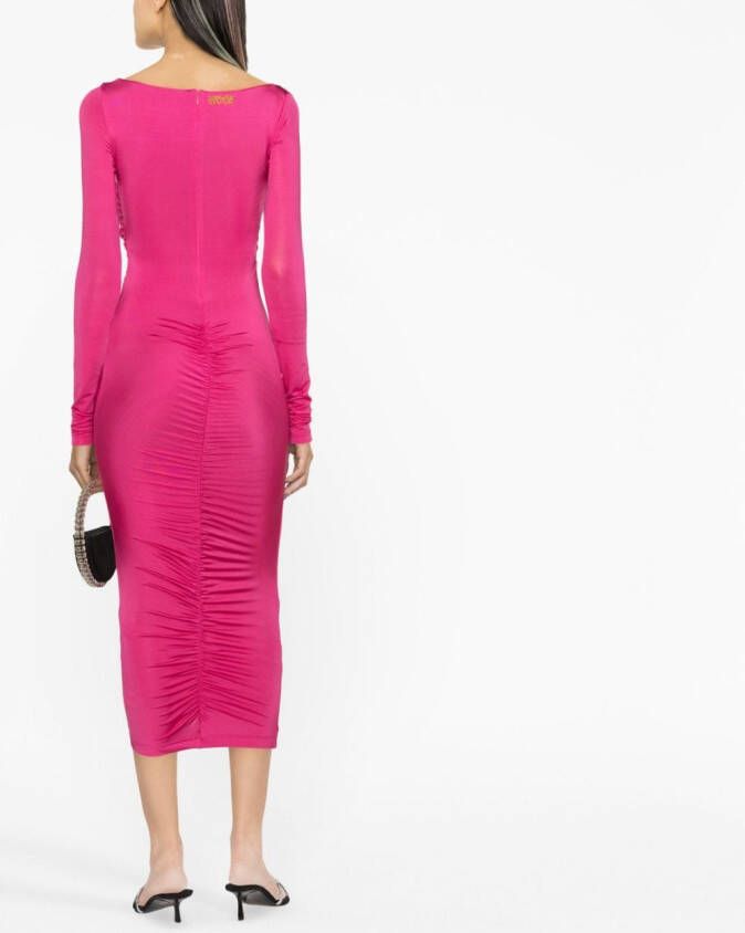 Versace Jeans Couture Uitgesneden midi-jurk Roze