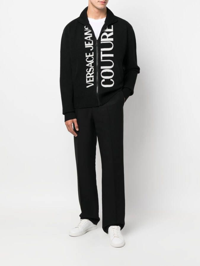 Versace Jeans Couture Vest met geborduurd logo Zwart