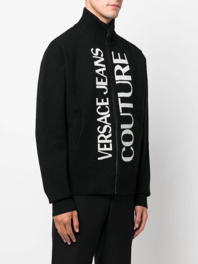 Versace Jeans Couture Vest met geborduurd logo Zwart