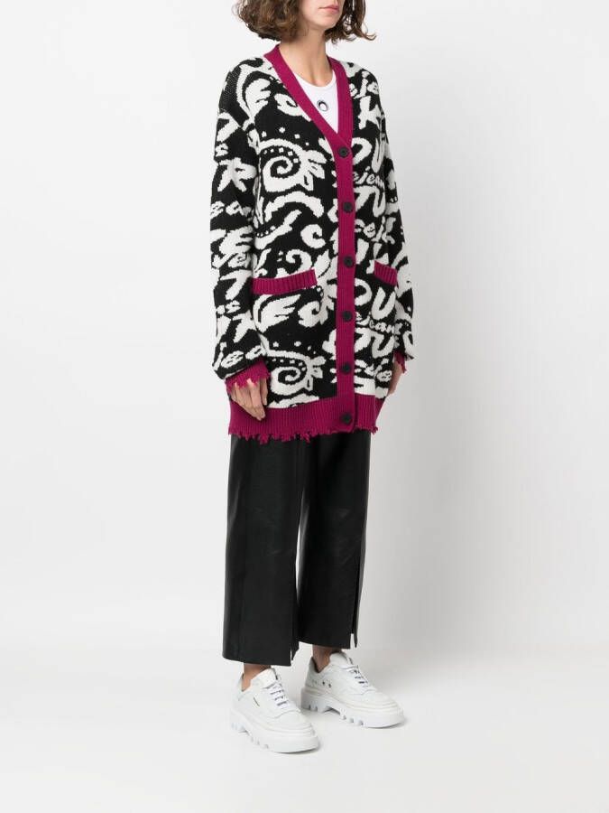 Versace Jeans Couture Vestjas met gerafeld-effect Zwart