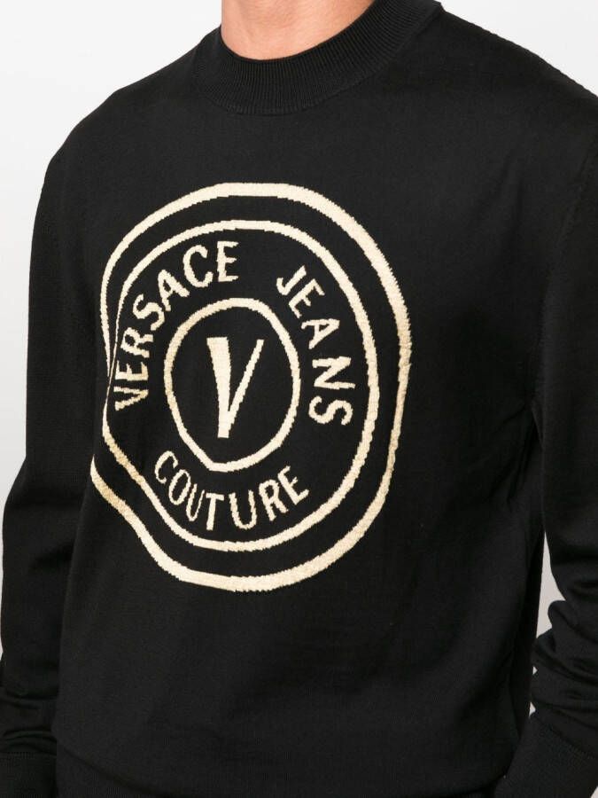 Versace Jeans Couture Wollen trui Zwart
