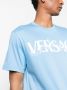 Versace Katoenen T-shirt Blauw - Thumbnail 5