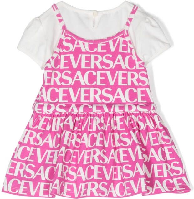 Versace Kids Gelaagde jurk Roze