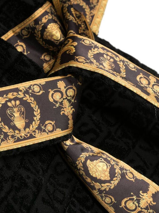 Versace Badjas met logoprint Zwart