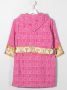 Versace Kids Badjas met tekst en capuchon Roze - Thumbnail 2