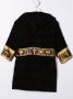 Versace Kids Badjas met tekst en capuchon Zwart - Thumbnail 2