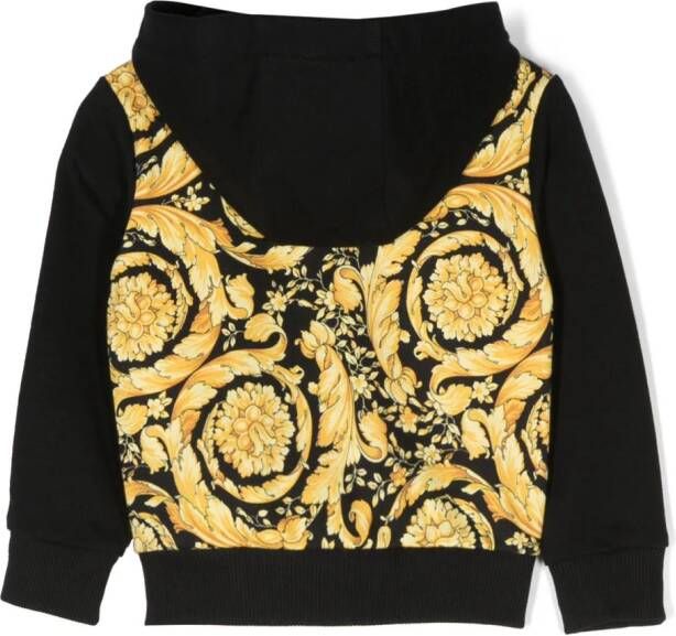 Versace Kids Sweater met barokprint Zwart