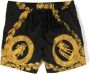 Versace Kids Shorts met barok-print Zwart - Thumbnail 2
