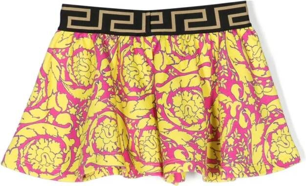 Versace Kids Shorts met Barocco-print Roze