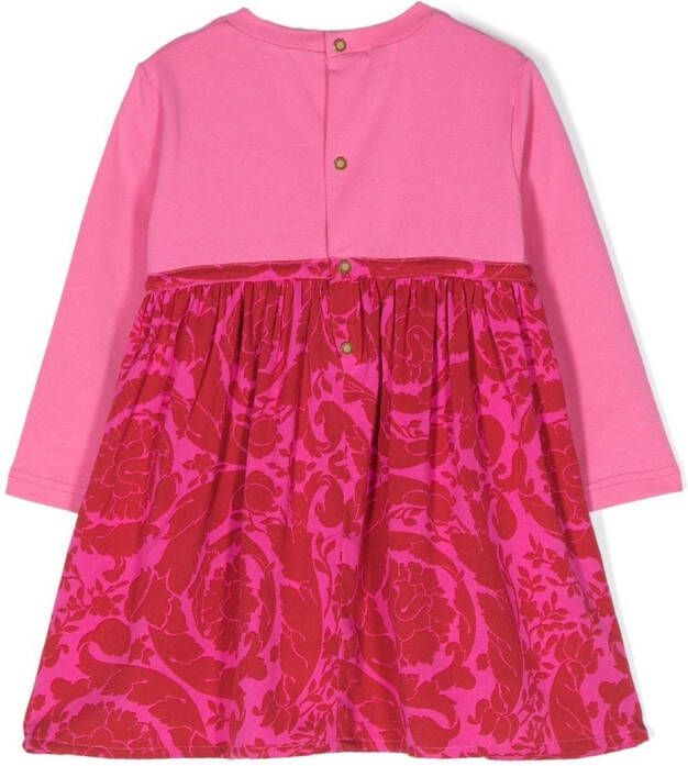 Versace Kids Jurk met barokprint Roze
