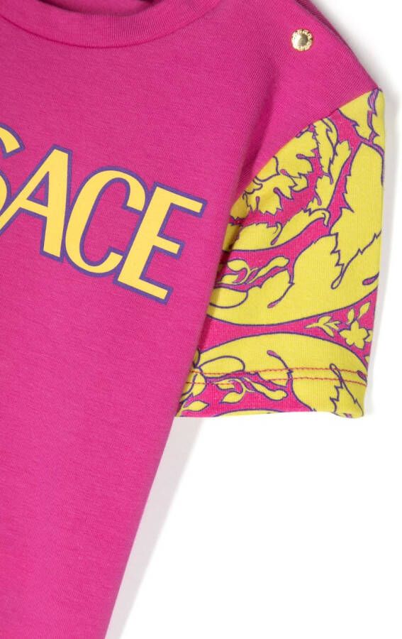 Versace Kids T-shirt met print Roze