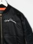 Versace Kids Bomberjack met geborduurd logo Zwart - Thumbnail 3