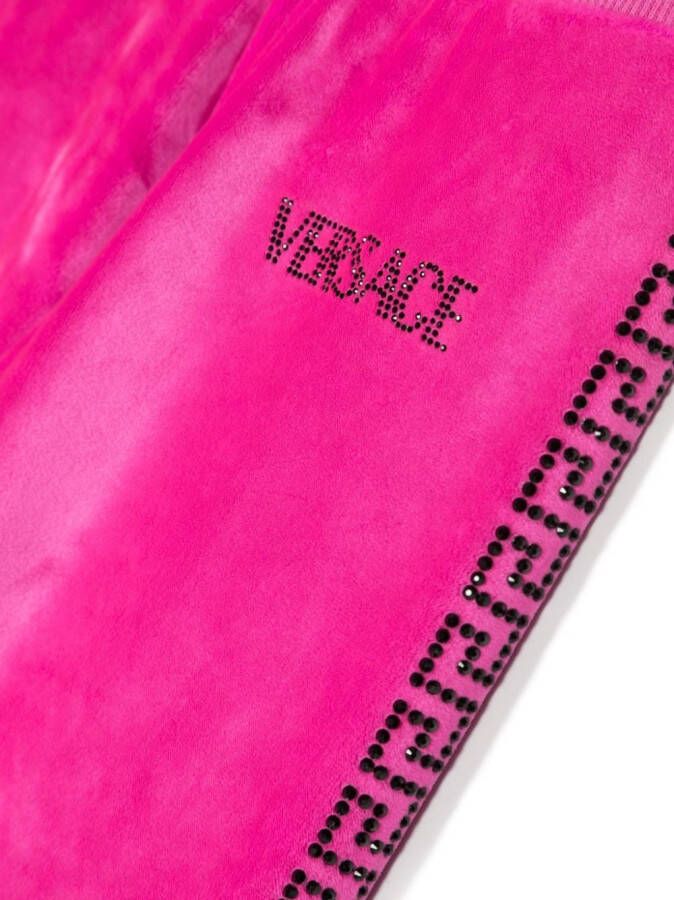 Versace Kids Broek met wijde pijpen Roze