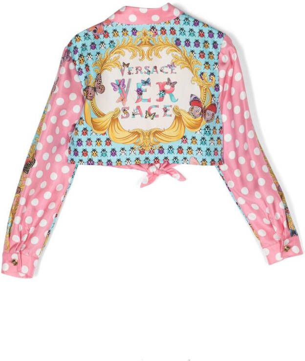 Versace Kids Shirt met vlinders Roze