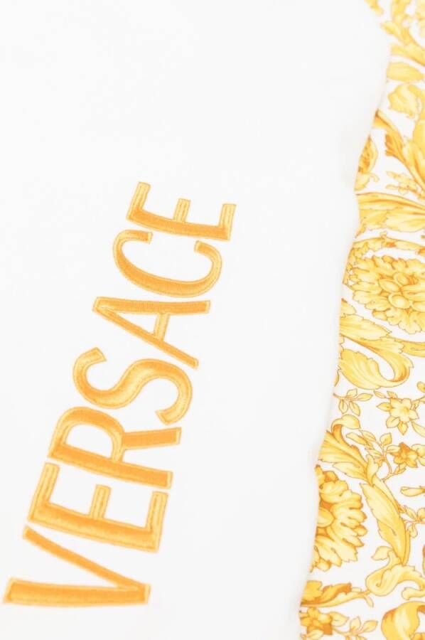 Versace Kids Deken met geborduurd logo Wit