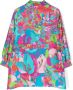 Versace Kids Zijden blousejurk met bloe print Blauw - Thumbnail 2