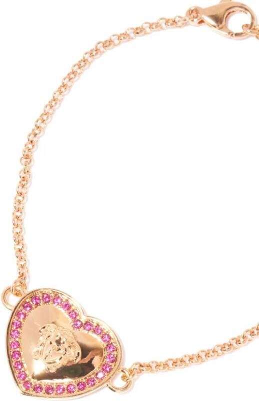 Versace Kids Armband met logo hanger Roze