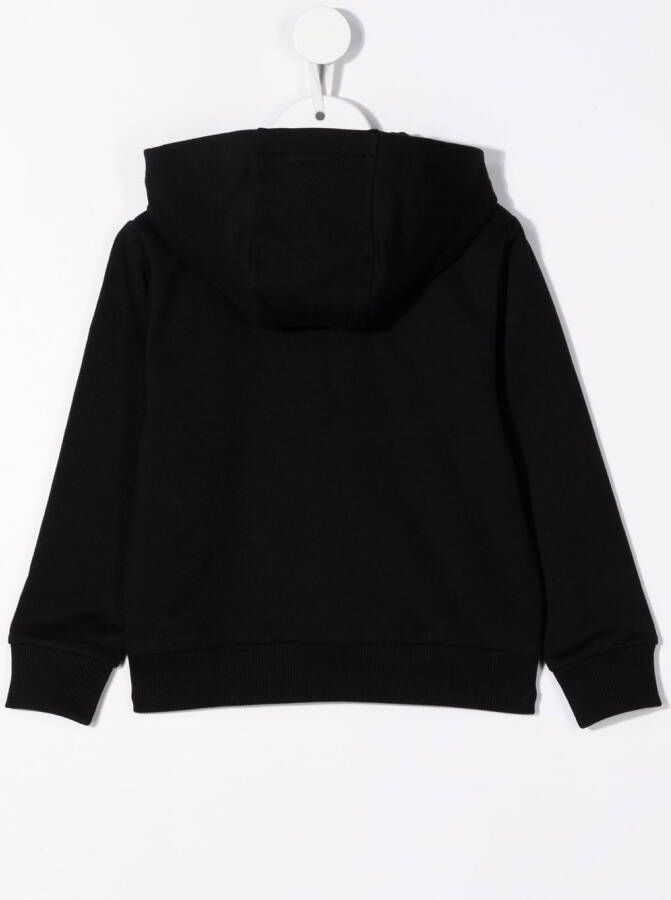 Versace Kids Hoodie met print Zwart