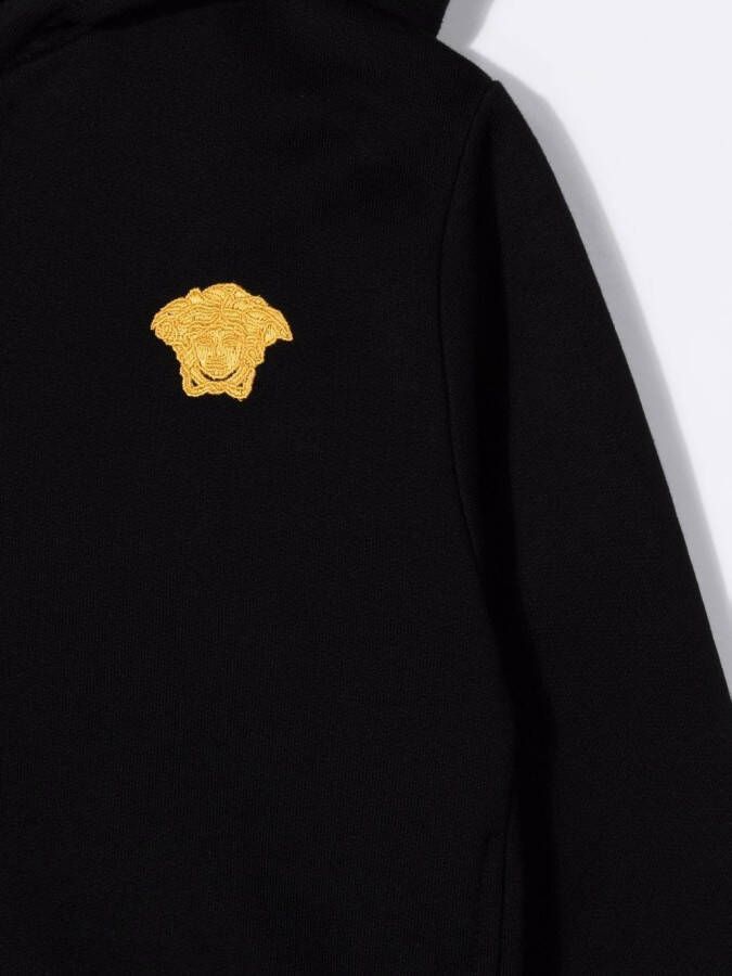 Versace Kids Hoodie met print Zwart