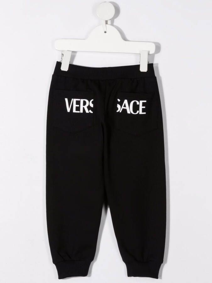Versace Kids Joggingbroek met print Zwart