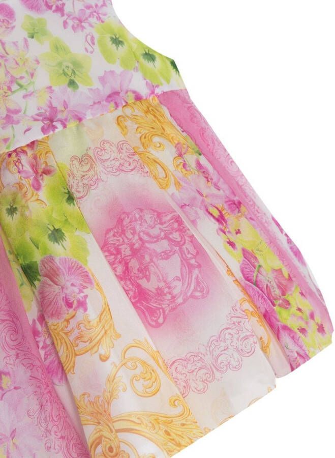 Versace Kids Jurk met barokprint Wit