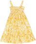 Versace Kids Jurk met bloe print Geel - Thumbnail 2