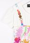 Versace Kids Jurk met bloe print Wit - Thumbnail 3