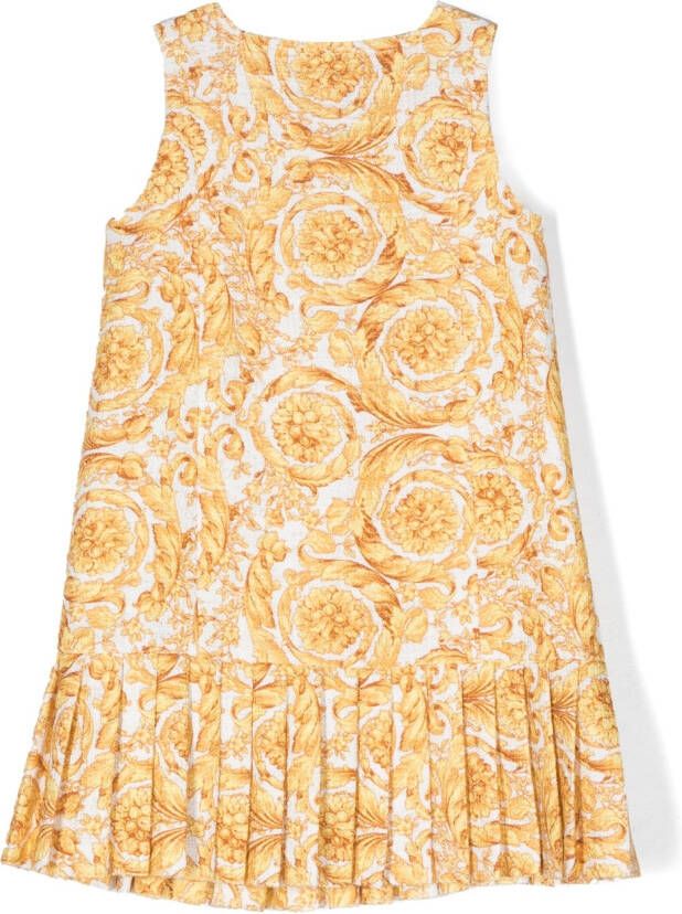 Versace Kids Jurk met grafische print Wit
