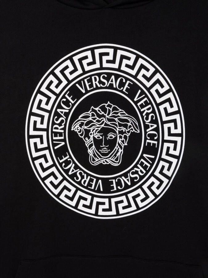 Versace Kids Katoenen hoodie Zwart