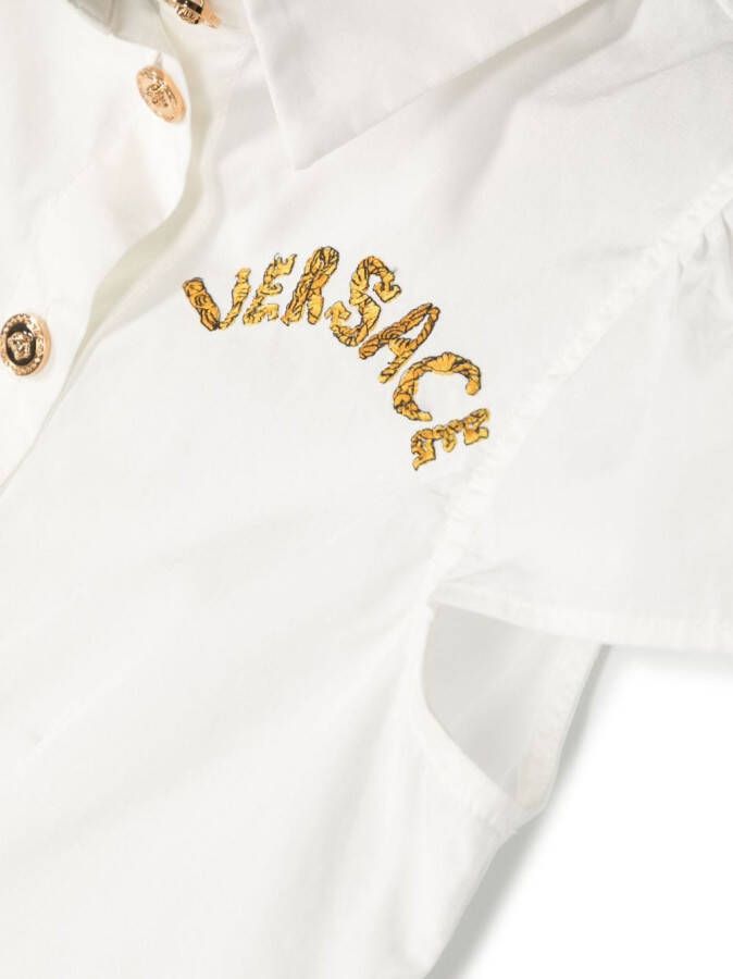 Versace Kids Shirt met geborduurd logo Wit