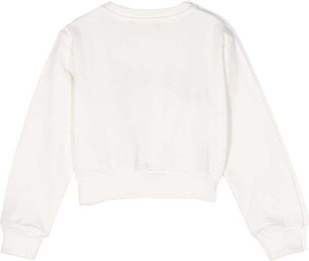 Versace Kids Sweater met geborduurd logo Wit