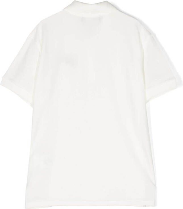 Versace Kids Poloshirt met geborduurd logo Wit