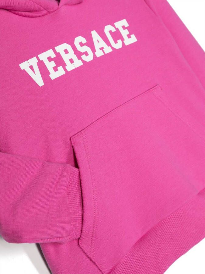 Versace Kids Sweater met logo Roze